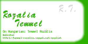 rozalia temmel business card